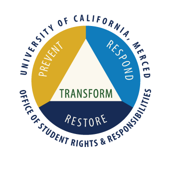 University of California, Merced, Office of Student Rights and Responsibilities. Prevent, Respond, Restore, Transform.